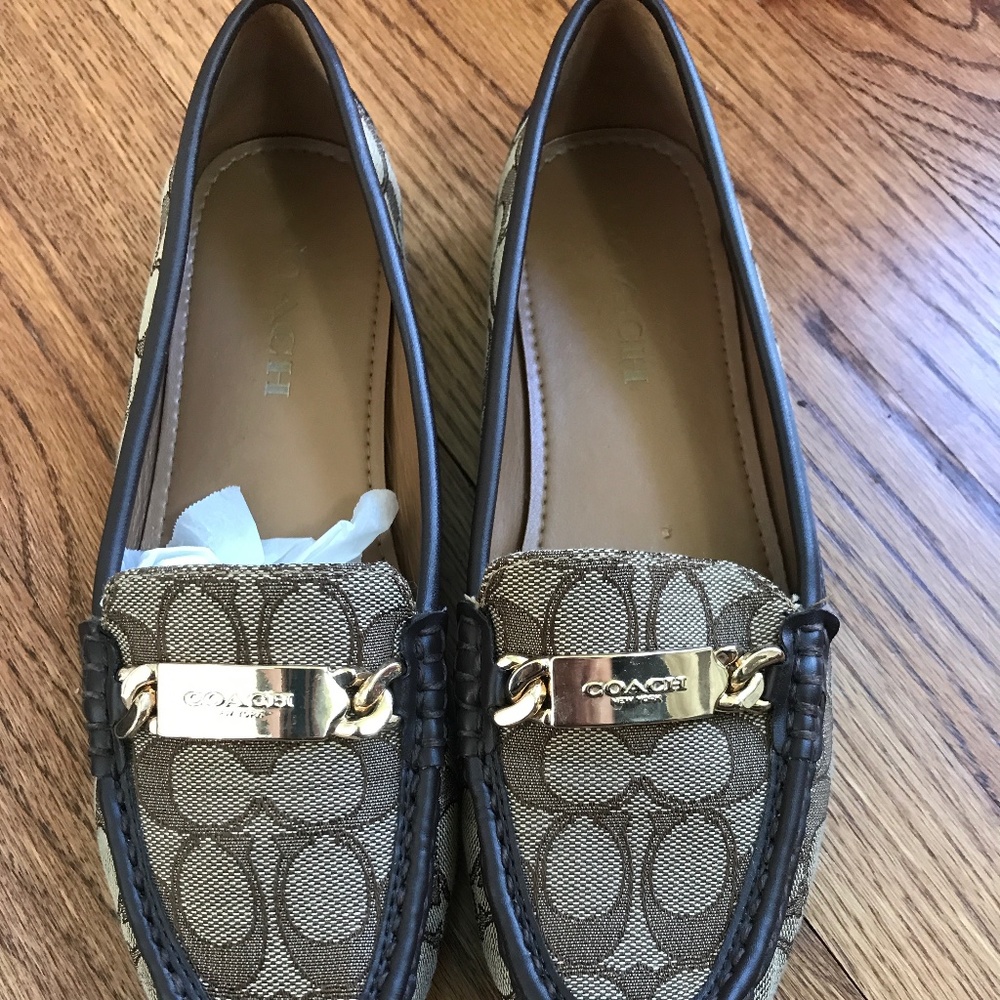 COACH Flynn Logo Loafers Size 7.5
